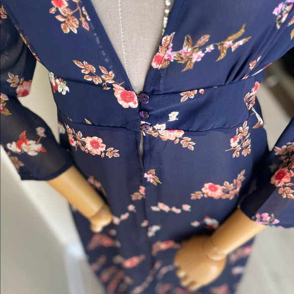 Sheer Maxi Floral Dress/Shawl - M - Picture 6 of 6